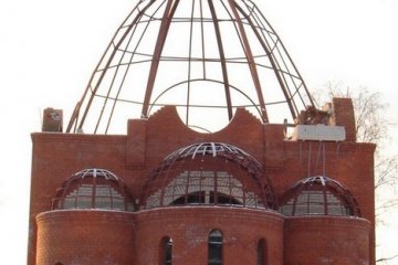 Изготовление верхнего купола церкви