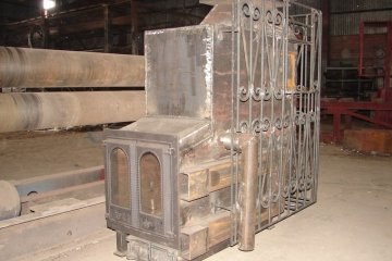 Металлическая банная печь